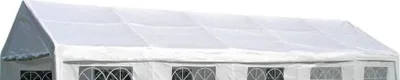 Produktbild von DEGAMO Dachplane Zeltplane Ersatzdach für Partyzelt PALMA 4x10 Meter, PE weiss 180g/m², incl. Spanngummis