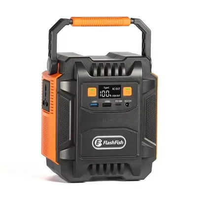 Produktbild von FF Flashfish A201 tragbare Powerstation 200W, 172,8Wh Solar-Generator, 230V AC-Anschlüsse, Powerbank mit LED für Solarpanel und Wohnmobil