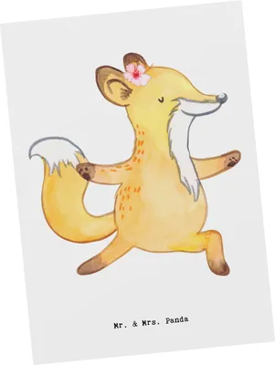 Produktbild von Mr. & Mrs. Panda Postkarte Kinderyogalehrerin Herz - Weiß - Geschenk, bildkarte, Ansichtskarten, Ansichtskarte, Fotokarte, Postkarten
