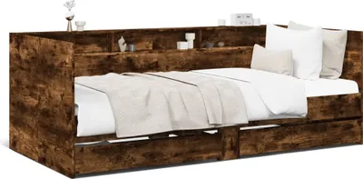 Produktbild von Tagesbett mit Schubladen - ohne Matratze - Räuchereiche - 75x190 cm - Polsterbett CC13903