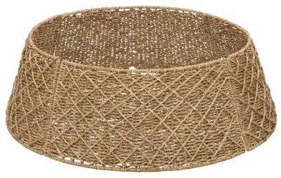 Produktbild von vidaXL Weihnachtsbaumkragen Rund Natur Ø 75 x 25 cm das Seegras