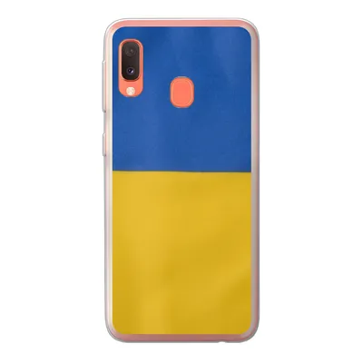 Produktbild von MuchoWow® Handyhülle Schutzhülle Hülle für Samsung Galaxy A20e Nahaufnahme der Flagge der Ukraine Silikon Softcase Handy Hülle - Abdeckung