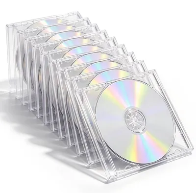 Zdjęcie produktu dla 16 sztuk przezroczystych pudełek na płyty CD, standardowe etui typu "jewel case", odporne na kurz i zarysowania