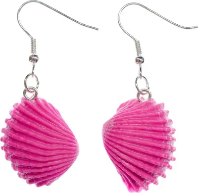 Produktbild von Muschel 2 Ohrringe Miniblings Hänger Dangle rosa pink Handarbeit Weichtiere Meer