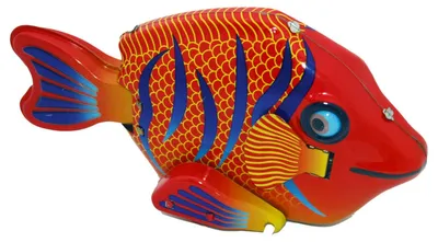 Immagine prodotto di Giocattolo di latta a forma di pesce.