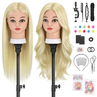 Imagen del producto de Cabeza de maniquí para peluquería (rubia)