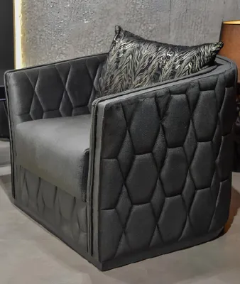 Immagine prodotto di Luxus Einsitzer Sessel Grau Polster Relax Möbel Metall Textil