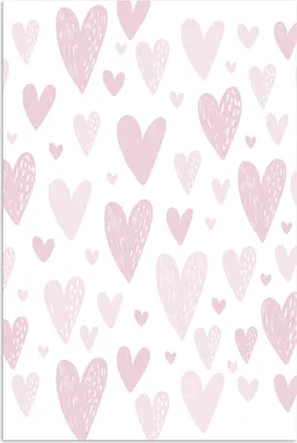 Produktbild von MuchoWow® Poster Herz - Design - Rosa - Mädchen - Baby - Mädchen 40x60 cm - Plakate für die Wand - Poster Babyzimmer