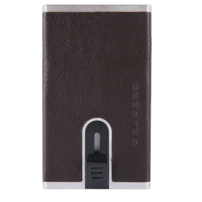 Zdjęcie produktu dla Piquadro Cardholder Black Square Sliding System Brown