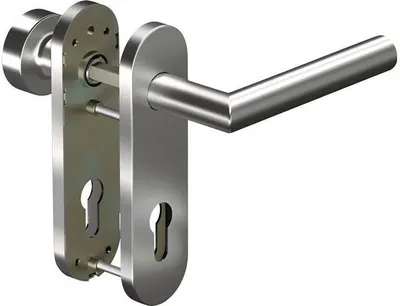 Produktbild von Kurzschildgarnitur CORE+ 8906 8MM/3020/7051 72MM Aluminium F1 PZ abgerundet Wechselgarnitur