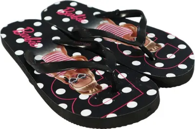 Produktbild von Barbie Mädchen Flip Flops Kinder Sandalen Zehentrenner Latschen – Schwarz / 25/26