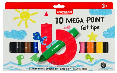Obrázek produktu pro Bruynzeel Mega Point Viltstiften 10 Stuks