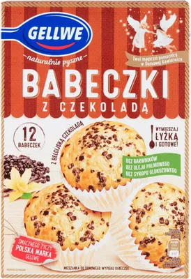 Produktbild von Gellwe Muffins mit Schokolade Backmischung 290 g, 6er-Pack