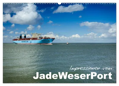 Produktbild von Impressionen vom JadeWeserPort (Wandkalender 2027 DIN A2 quer), CALVENDO Monatskalender