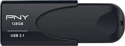 Obrázek produktu pro PNY Attache 4, 128 GB, USB Typ-A, 3.2 Gen 1 (3.1 Gen 1), 80 MB/s, Bez krytky, Černá