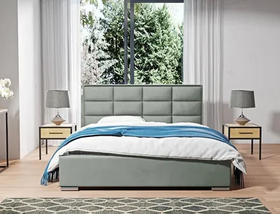 Produktbild von Furmeb24 - KOMBO 120 x 200 cm - Polsterbett aus Holzrahmen , Doppelbett mit h¶her Kopsttze - Inclusive Matraze - (Velutto 15)