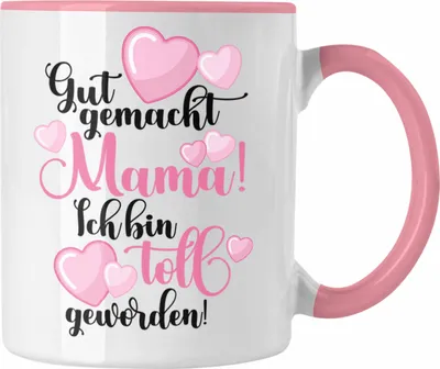 Produktbild von Trendation - Mutter Mama Tasse Geschenk von Tochter zum Geburtstag Weihnachten Kaffeetasse Lustig Geschenke Muttertag Muttertagsgeschenk (Rosa)