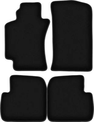 Image de Tapis de sol velours sur-mesure pour Toyota Avensis I T22 (1997-2003, berline, break, liftback, hatchback) noir, jeu 4 pièces, fixations