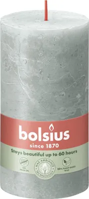 Produktbild von Bolsius Rustik Stumpenkerze Jade Grün 130/68mm
