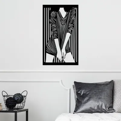 Immagine prodotto di Wallity, Dancer, Accessorio decorativo da parete in metallo, 100 % METALLO, Nero, 39 x 67 cm