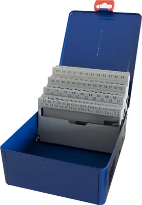 Produktbild von PTG Metallkassette leer blau 91-tlg. für Spibos DIN 338 1,0 - 10,0 x 0,1 mm (1Stk.)