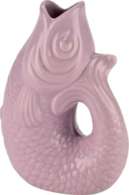 Produktbild von Gift Company Vase Monsieur Carafon XS, Dekovase in Fisch-Form, Steingut, Lavender, 13 cm, 1087402014