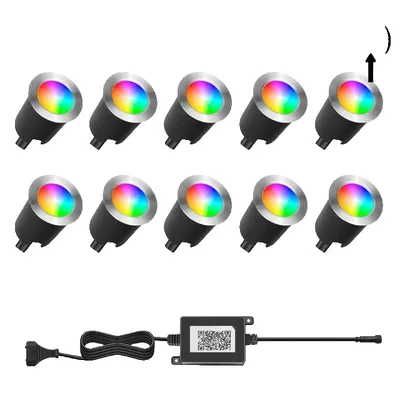 Image de Plafonniers Bluetooth, options de couleurs RGB, IP67 étanche, blanc-top 10 pièces, prise UE