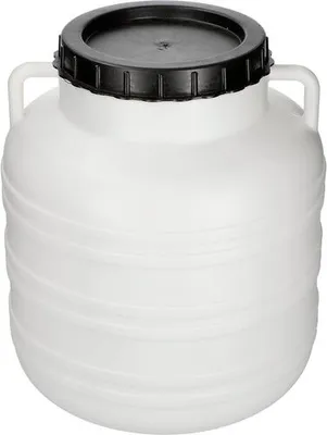 Produktbild von 30 L Plastikfass mit Verschlusskappe und Griffen