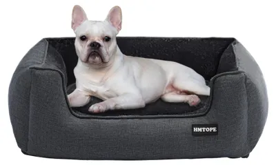 Produktbild von Elzusha – Bequemes Hundebett, abnehmbare und waschbare Hundesofa, Dunkelgrau