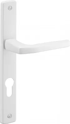 Image de Paire de poignées trou de cylindre Picardie pour porte d'entrée, laqué blanc - THIRARD