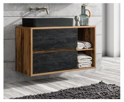 Image de Ensemble meuble sous-vasque + Vasque - 100 cm - New York