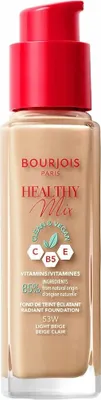 Zdjęcie produktu dla Bourjois Healthy Mix Clean & Vegan Radiant Foundation podkład w płynie ujednolicający koloryt skóry 53W Light Beige 30 ml