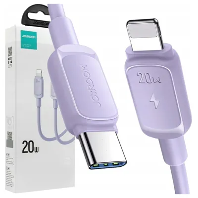 Immagine prodotto di Kabel Joyroom Serie Multi-Color A14 Usb-C / Lightning 20W 1,2 M - Fioletowy