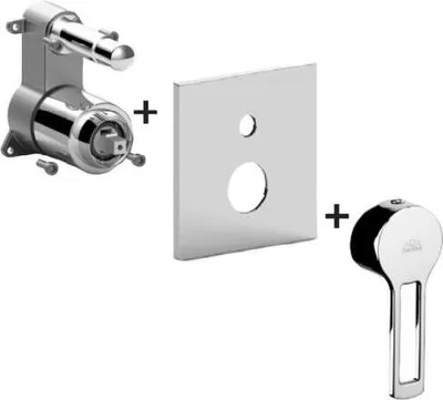 Image de Paffoni Ringo - Mélangeur encastré pour 2 appareils, chrome RINBOX015CR