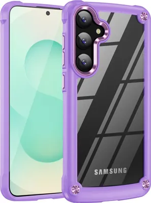 Produktbild von Hülle für Samsung Galaxy S25+ Hybrid Transparente PC Robust TPU Bumper Stoßfest Schutzhülle Lila
