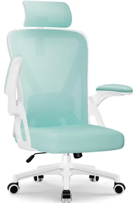 Obrázek produktu pro Ergonomická kancelářská židle s nastavitelnou bederní opěrkou a opěrkou hlavy, sklopnými podloketníky a paměťovou pěnou