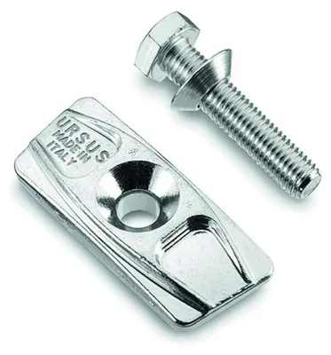 Produktbild von Ursus Ständer Adapterplatte silber,f. Zweibeinständer,SchraubeM10x50