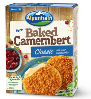 Image de Camembert à cuire, format "Baked", 200 g, marque Alpenhain