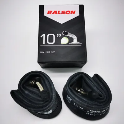 Produktbild von Ralson 2x Schlauch 10 Zoll | AV 45° Ventil abgewinkelt | Kinderwagen Fahrrad Buggy Roller