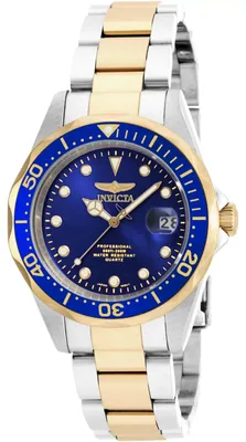 Produktbild von Invicta Pro Diver 17050 Herrenuhr - Quarzwerk - Edelstahl mit blauem Zifferblatt - 37 mm