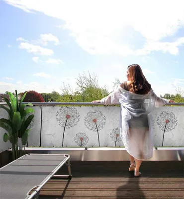 Produktbild von Balkonbanner Auf ins Pusteblumenfeld Balkon Sichtschutz Garten