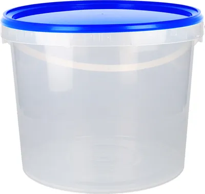 Produktbild von Kunststoffeimer 5l Rund | Lebensmittelecht, luftdicht | Transparent-Blau