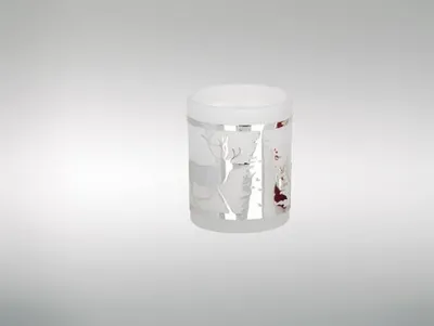 Produktbild von Teelichthalter Winterlandschaft, weiß