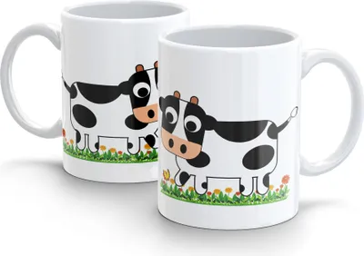 Produktbild von Becher 300ml Tiere Kindergarten Kuh Kuh + Name