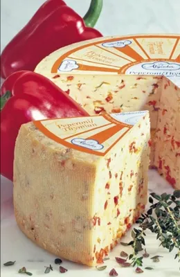 Produktbild von Peperoni Thymian Käse Sennerei Algund Form ca. 2,5 kg.