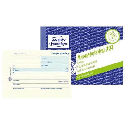 Immagine prodotto di Avery Zweckform® 303 303 Cartella di uscita con stampa documenti, DIN A6 orizzontale, a prova di falsificazione, 50 fogli, giallo
