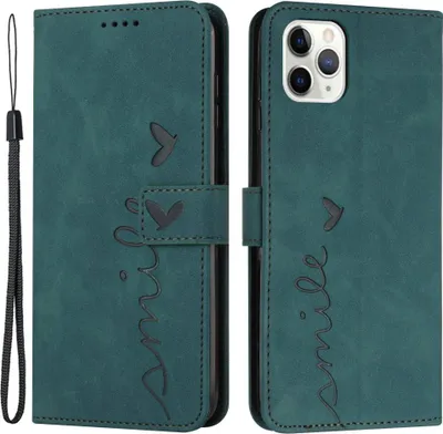 Produktbild von iPhone 12 / 12 Pro Hülle - Coverup Smile Klapphülle - Grün