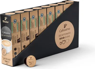 Produktbild von Tchibo Cafissimo Caffè Crema entkoffeiniert Kapseln, 80 Stück (8 x 10 Kapseln)