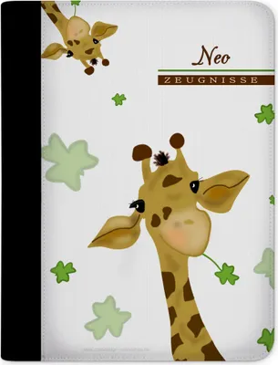 Produktbild von Zeugnismappe, Dokumentenmappe, Ordner A4, Giraffe mit Klarsichthüllen