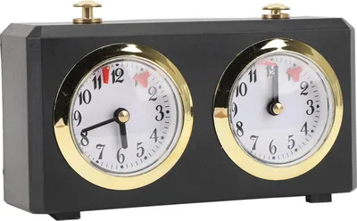 Image de Horloge d'échecs analogique Horloge professionnelle wedlung mécanisme multi-fonctionnel portable grande lecture simple compétitions chinoises Vintage Mechanical Timer Noir